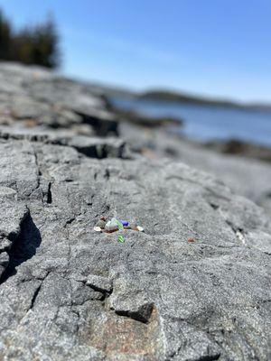 Sea glass found on burnt porcupine island