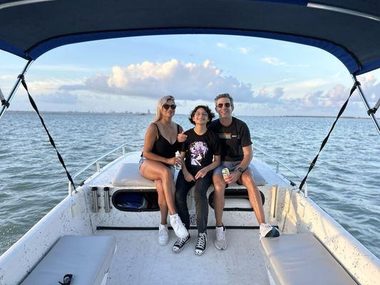 On the sunset cruise we stopped to look at some dolphins near by and also a bird island I had never seen so many birds in my life.