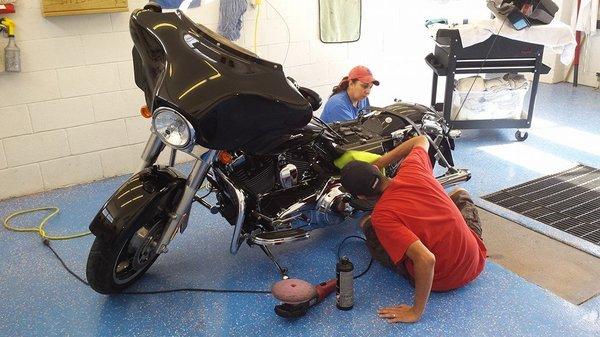 Motorcycle detailing