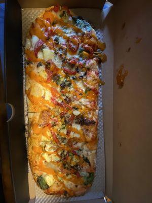 Build Your Own: Veggie Pizza w/ Buffalo Sauce Drizzle :P