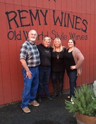 Remy taking time out of her busy day to snap a few photos with us winos!