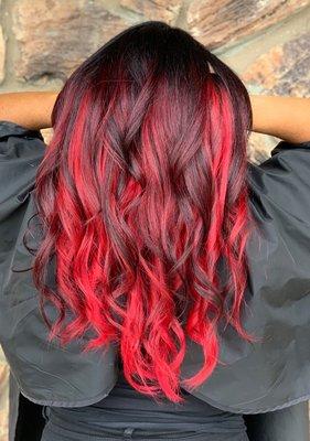 Red balayage