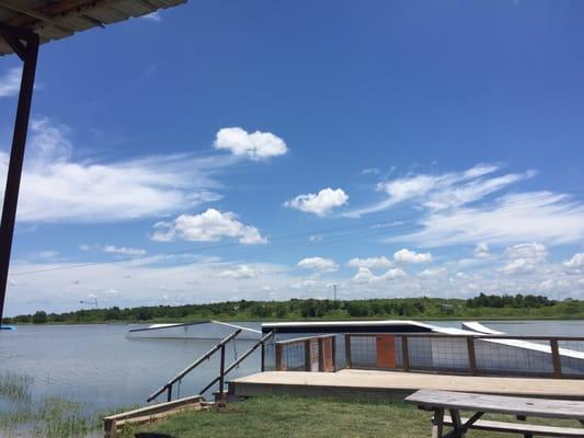 The wakeboard park.