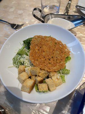 Caesar salad with Parmesan and croutons