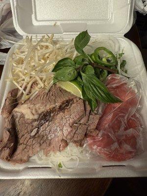 Large Steak & Brisket Pho to go