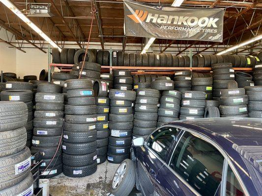 Inside is very busy, however staff knows the location of all needed tires.