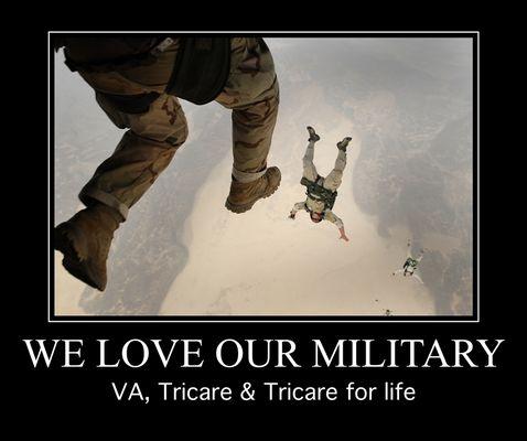 We love all our military and consider it an honor to serve them.