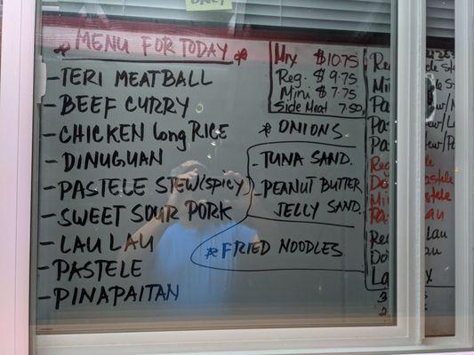 Daily menu 3-9-21