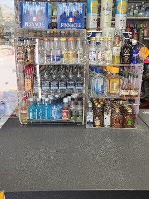 Blue Pinky, Pinnacle, Smirnoff, Crown Regular and Apple, Fireball, Lunzol, Amsterdam Vodka (Mango and Regular), Raynal, Grey Goose and more.