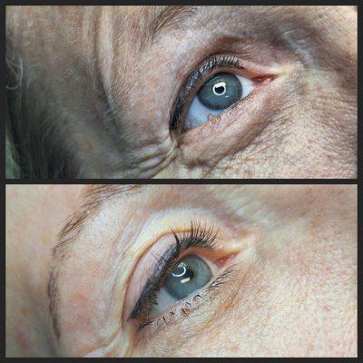 Permanent Eyeliner - touched up old eyeliner by another artist; NEW Eyeliner by Master PMU Artist Latoya