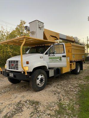 70 ft bucket truck for the trees that are to week and dangerous to climb.