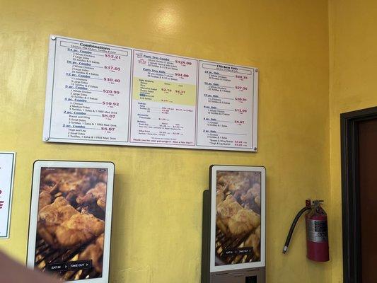 Menu and ordering kiosks 11/5/22