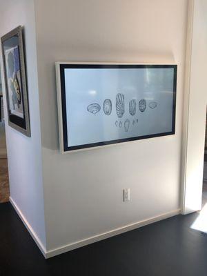 Samsung Frame TV installed in Kitchen