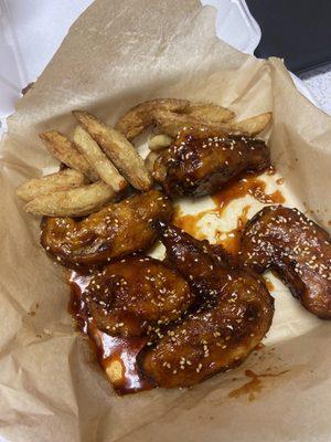 These are the Korean Fried chicken wings Soo yummy