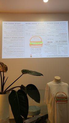 5:55 burgers menu