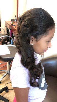 Fancy hair for Quinceanera