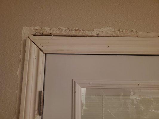 Install guy was going to caulk this crappy job.