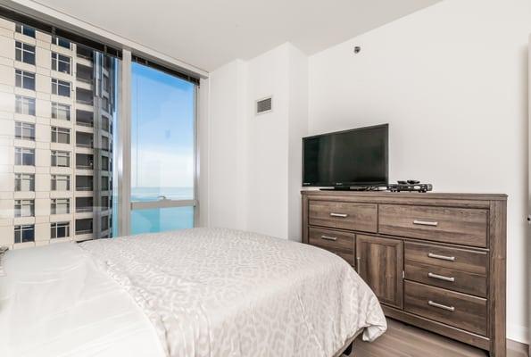 This 500 N Lake Shore Dr. 1 Bedroom offers great views of Lake Michigan.