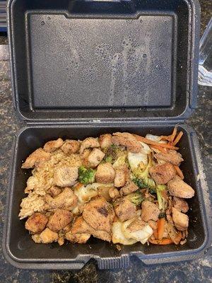 Chicken hibachi with fried rice