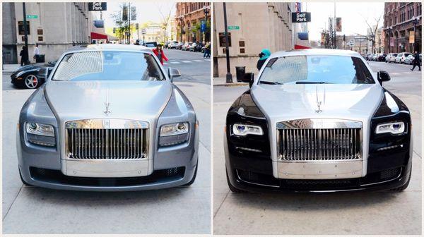 Reserve our Rolls Royce Ghost Tux! Available in the two options pictured.