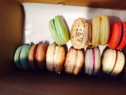 Pistachio, praline, passion fruit, raspberry, Nutella, chocolate, coconut, coffee, cassis, caramel