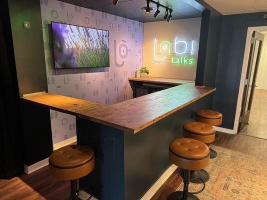 come network or just chill in our bar area