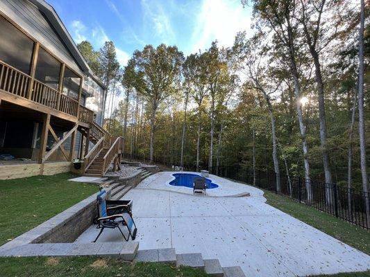 Beautiful pool deck we poured