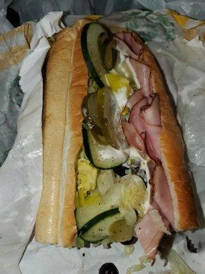 Subway Ham sandwich