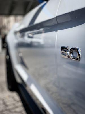 Close up photos of a step 3 detail done on a 2016 Ford Mustang California Edition.