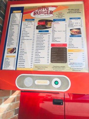 Pull up order menu