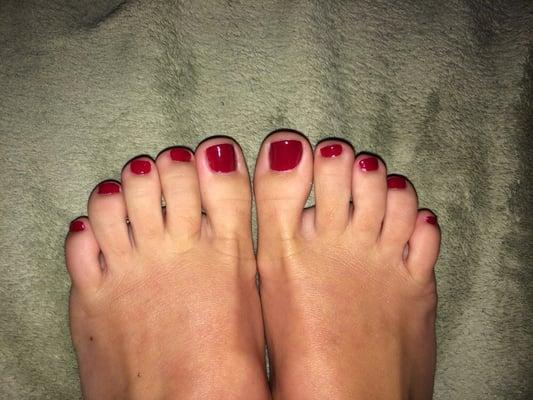 my pedicure after i got home from the salon