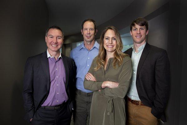 Vancouver Dentists at Cascade Dental. Drs. Dan WIlson, Andy Himworth, Holly Stagg, and Rick Furman.