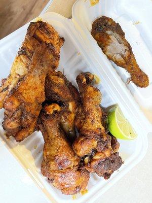 Tandoori drumsticks, 4 tasty meaty pieces for $5.99 (we got 2 orders they were so good!).