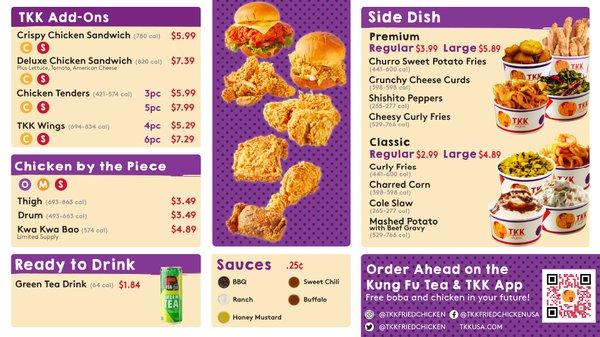 TKK Fried Chicken Menu 2