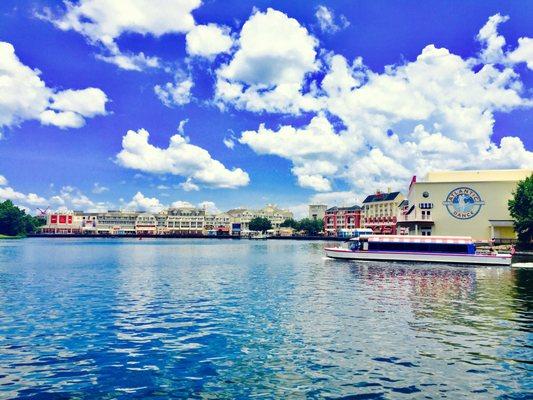 View of Disney Boardwalk from Disney Beach Resort (July 2018)