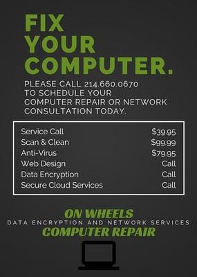 On Wheels Computer Repair in Dallas