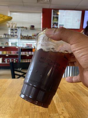 Delicious, iced pour over coffee