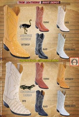 Ostrich & Caiman Tail Boots