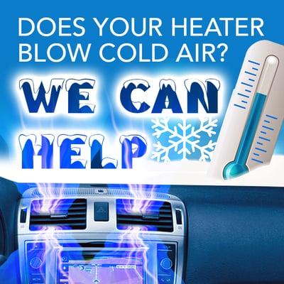 Does your heater blow cold air?  We can help.