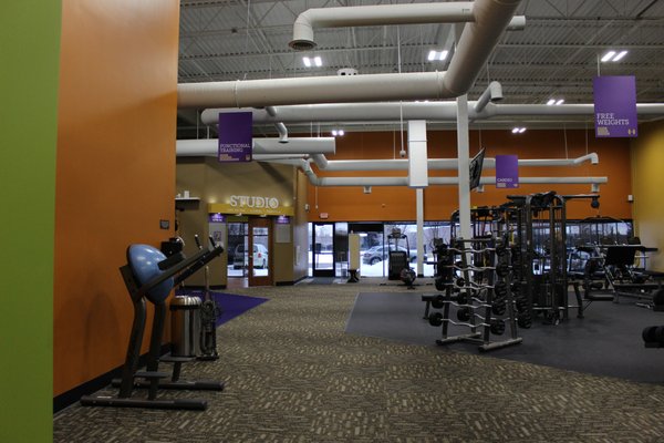 Spacious environment with free weights, studio with classes and a designated functional training space!