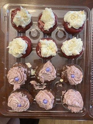 I DROPPED THESE they were DELICIOUS still!!! Red velvet and blueberry