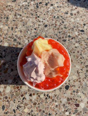 Cup of Frozen Yogurt with Toppings