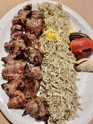 Reza's Kabob Combination Dish #2 (Steak and Lamb)