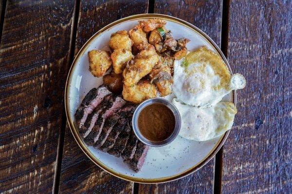 Steak & Eggs served at Weekend Brunch