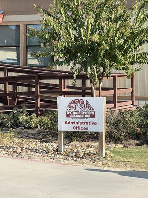 This sign is posted near the baseball fields entrance.