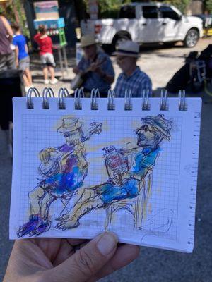 Sketching the musicians