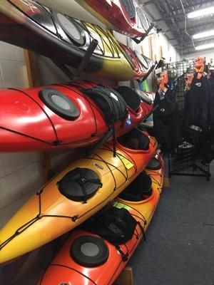 They carry a range of kayaks and canoes. These are a few of the 14' kayaks.