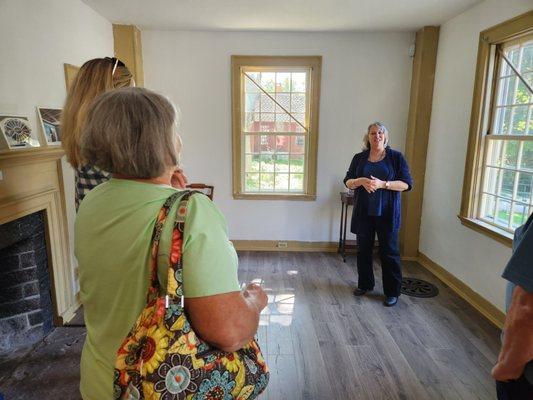 Joan DiMartino, Museum Curator & Site Superintendent gave us a 50 minute guided tour of the Prudence Crandall home and boarding school.