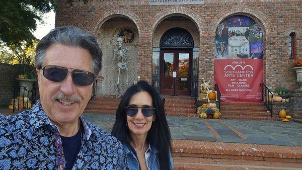 ROSARIO S. CASSATA AND CAROLYN AT THE SOUTHAMPTON ARTS CENTER IN SOUTHAMPTON, NY.