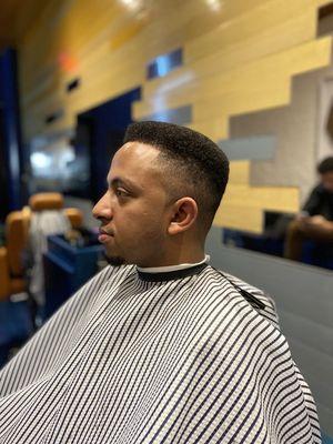 Classic fade with the flattop.